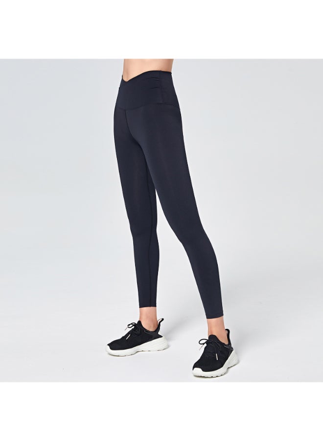 High Waist Pocket Compression Leggings Black