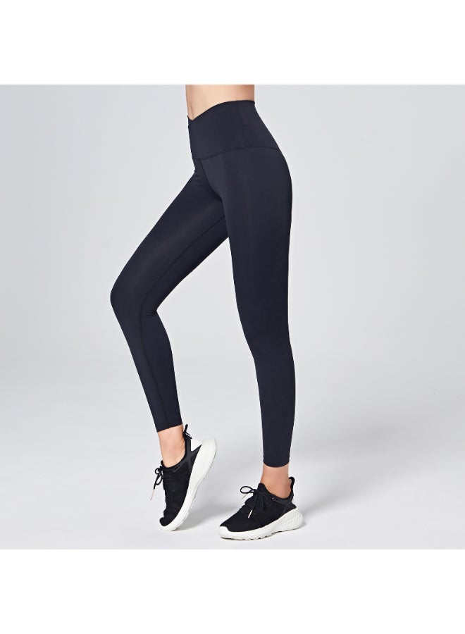 High Waist Pocket Compression Leggings Black