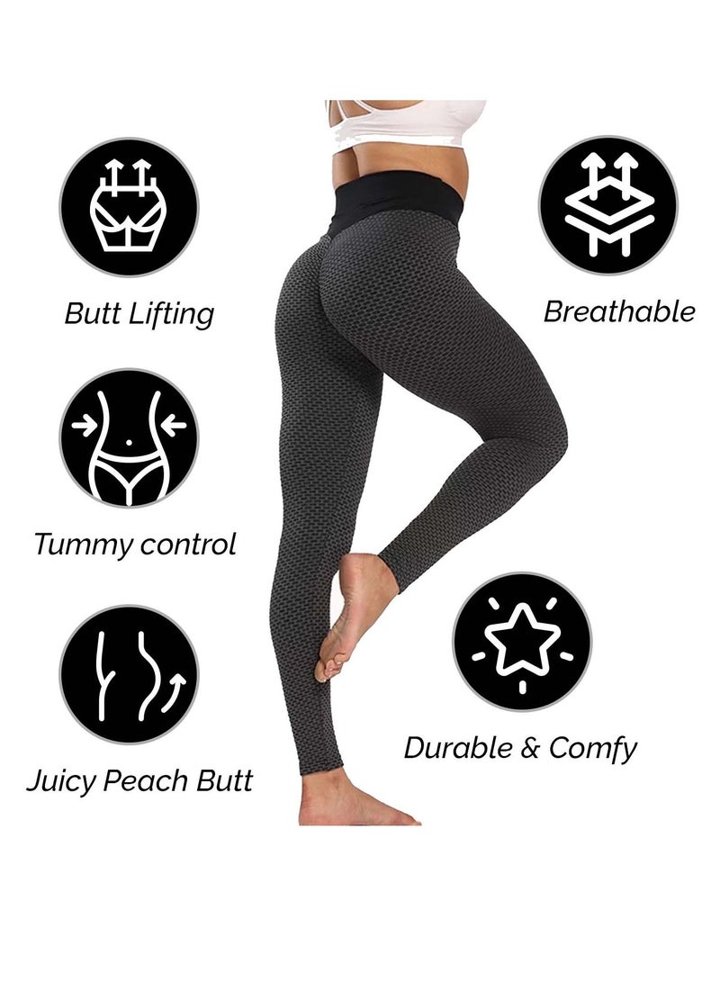 High-Waist Fitness Leggings | Black Activewear for Yoga, Gym, Exercise, and Running | Comfortable & Durable Women's Workout Pants