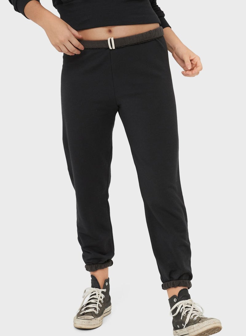 High Waist Drawstring Detail Joggers