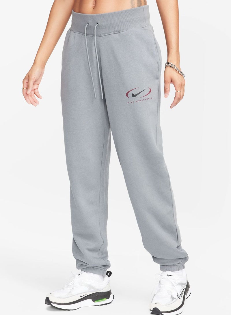 High-Waisted Wide-Leg Sweatpants