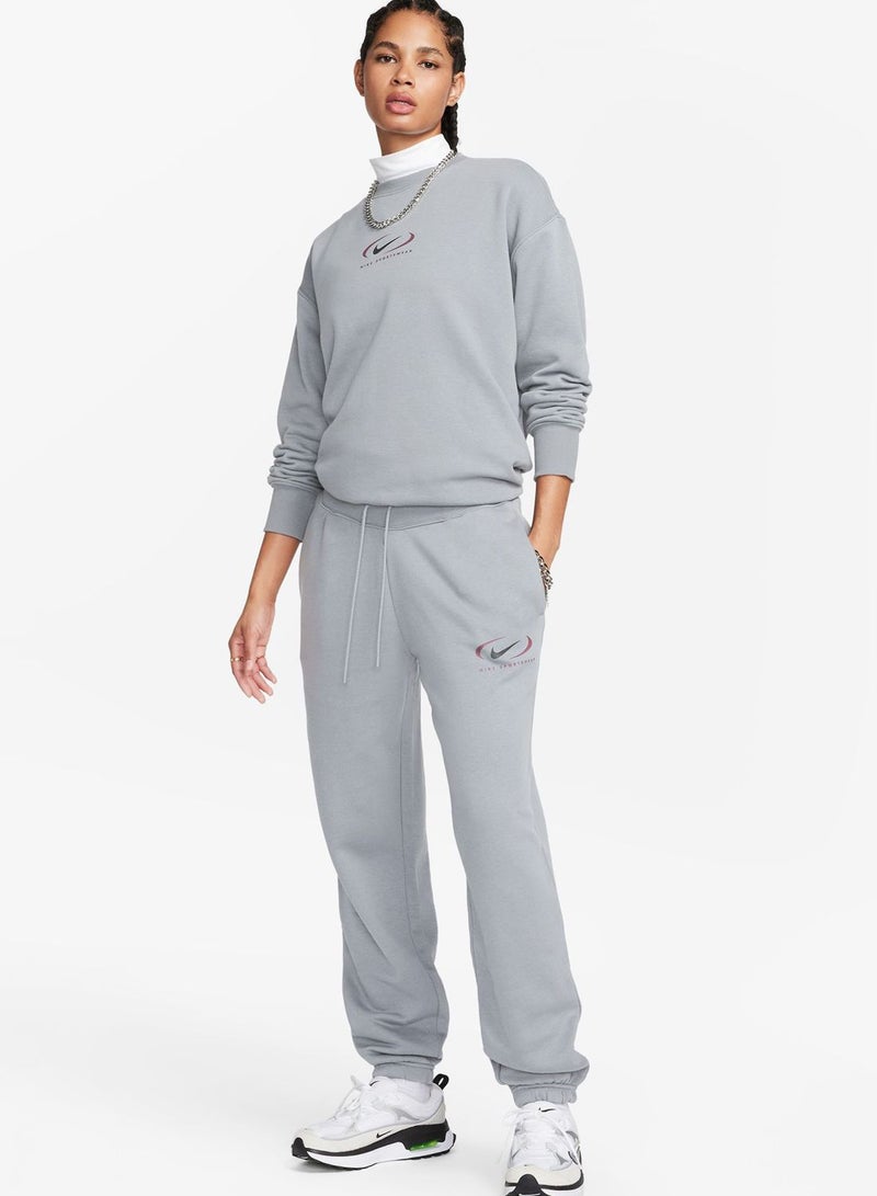 High-Waisted Wide-Leg Sweatpants