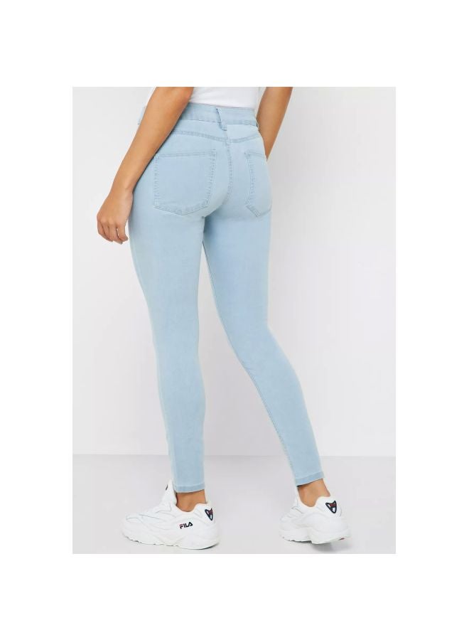 Mid Rise Jeggings Bleach Blue