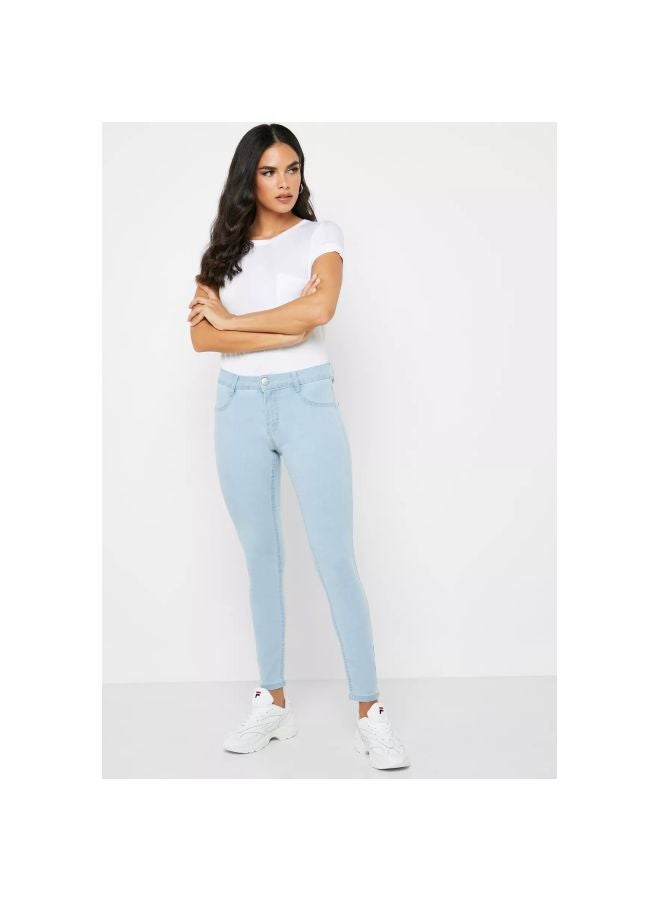 Mid Rise Jeggings Bleach Blue