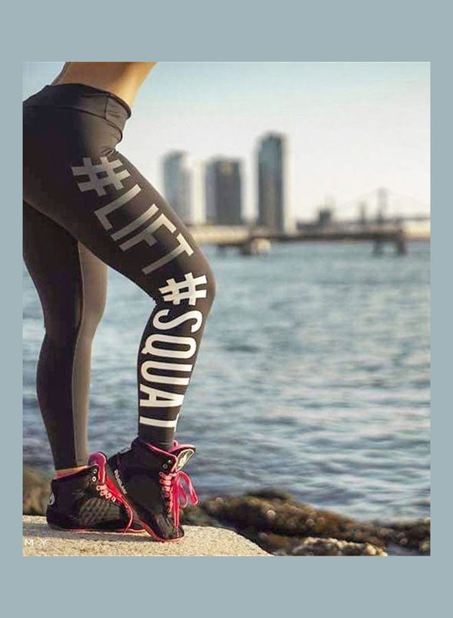 Digital Printed Leggings For Sports Hemp Grey