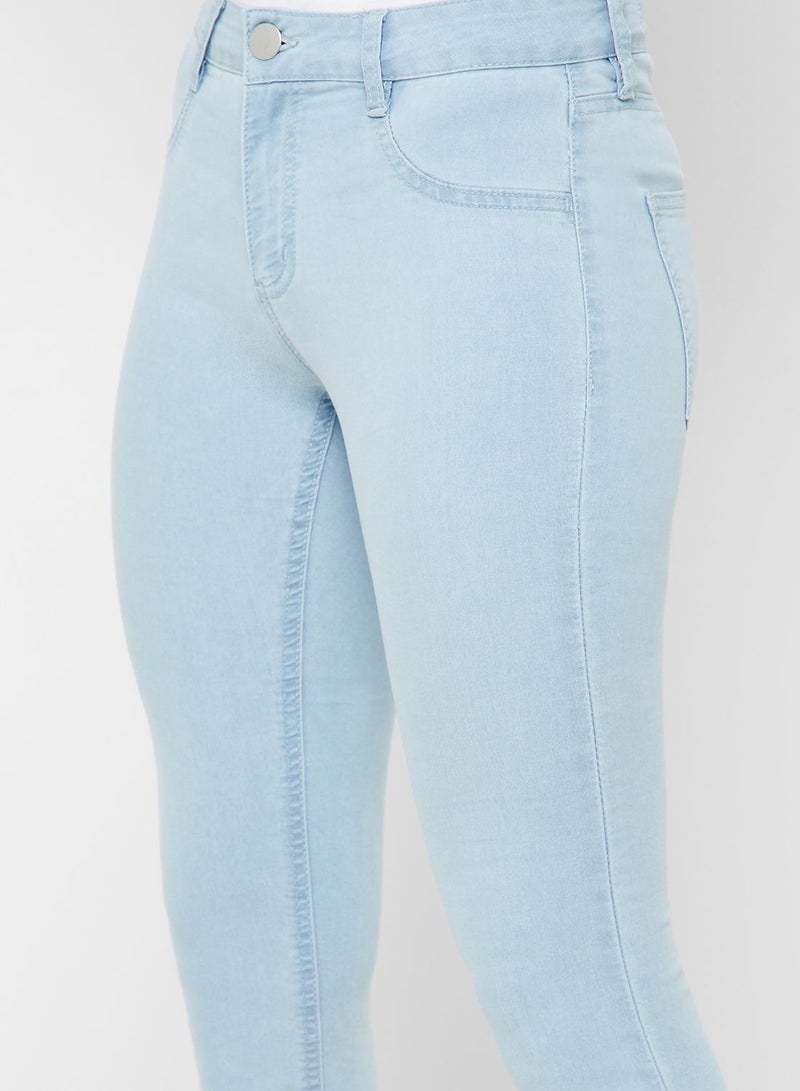 Mid Rise Bleached Jeggings