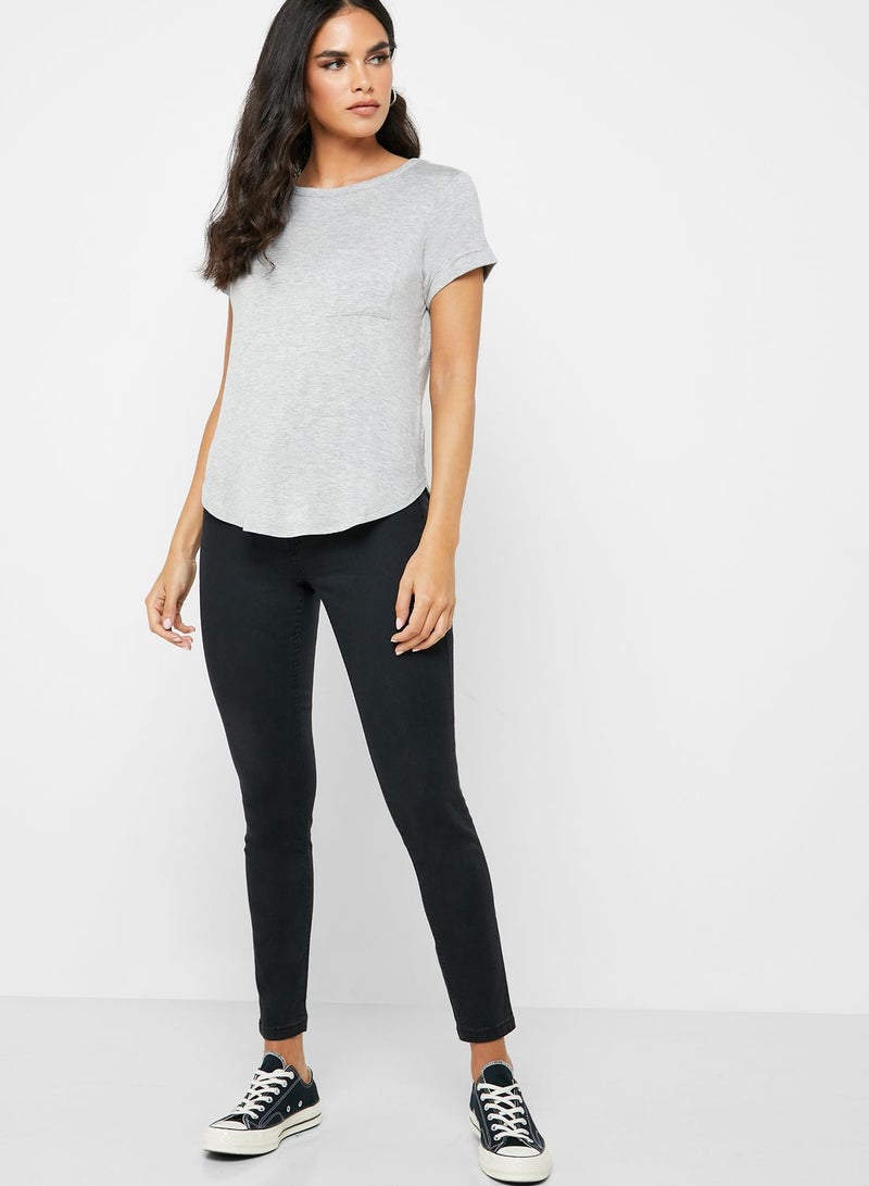 Mid Rise Dark Wash Jeggings