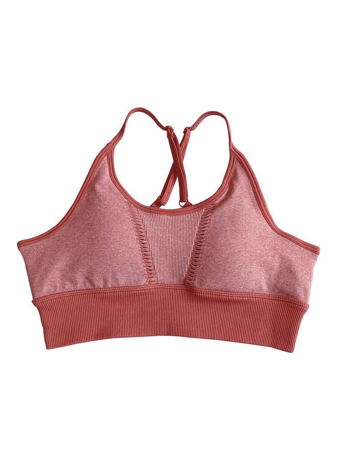 2-Piece Sports Bra And High Waist Legging Set Pink