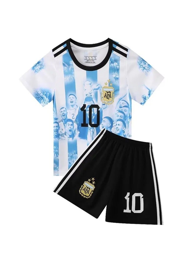 Argentina World-cup Champion Jersey for Men & Women Kid Boy Grils T-Shirt Kit Suit National Team & Clubs Short Sleeve Uniform Sports Shorts Printed