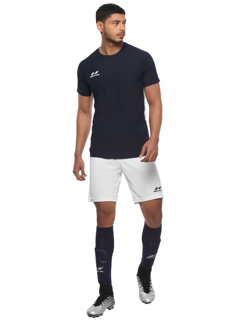 Encounter Football Jersey Set | Size : Large | Half Sleeve| Micro Square | Material : Polyester | Knitted