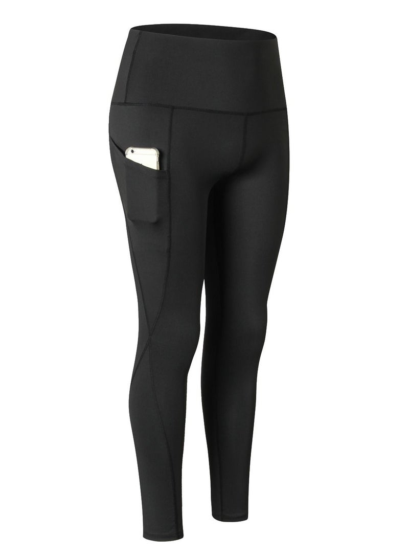 Women Quick Dry Breathable Elastic Trousers Black