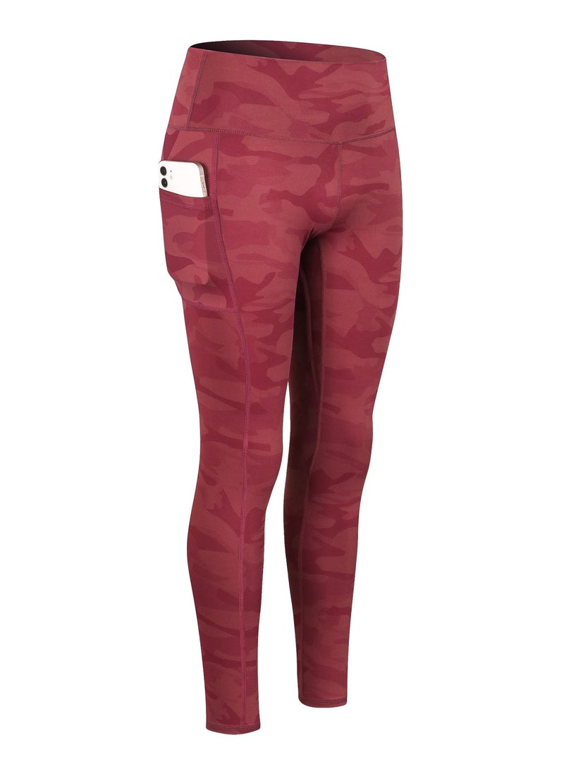 Women Quick Dry Breathable Elastic Trousers Red