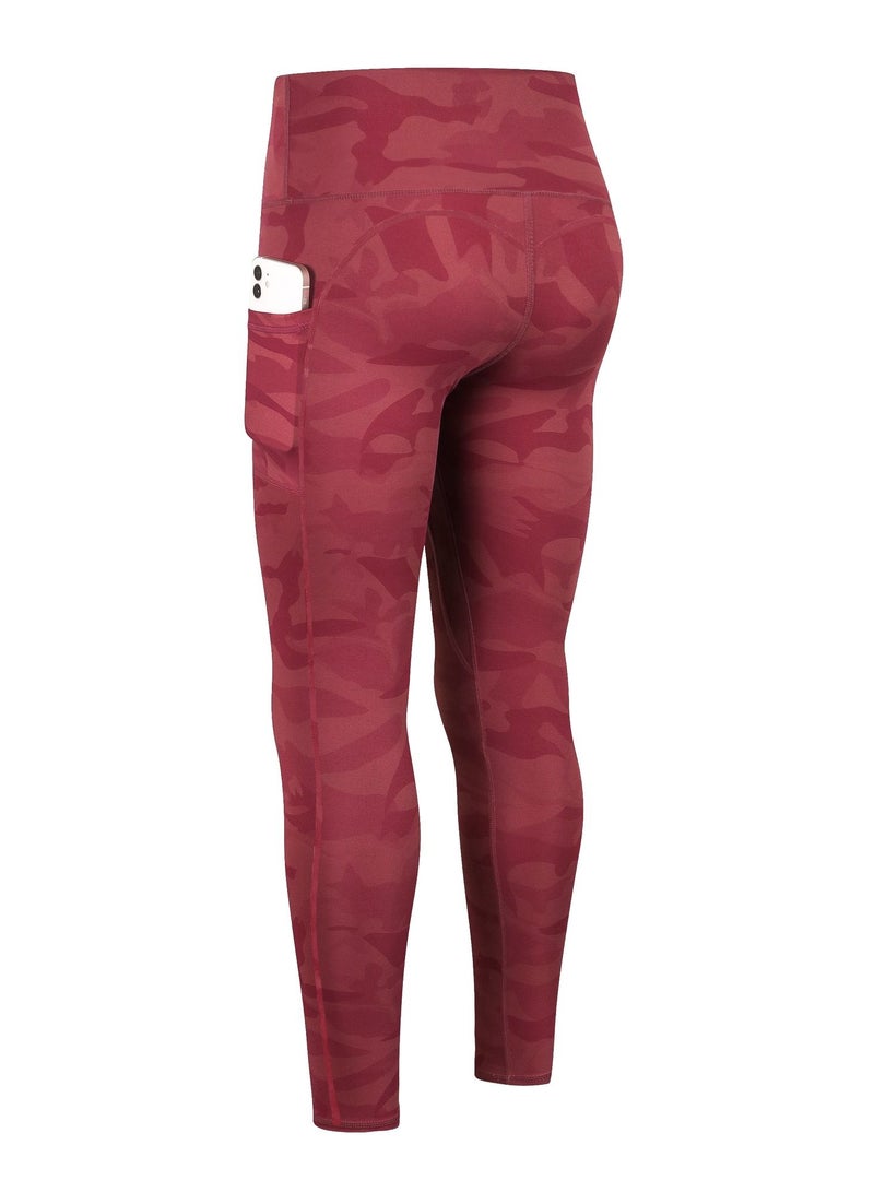 Women Quick Dry Breathable Elastic Trousers Red