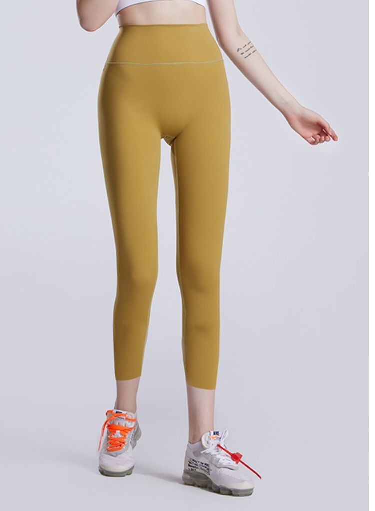 Solid Stretch Yogo Pants Yellow