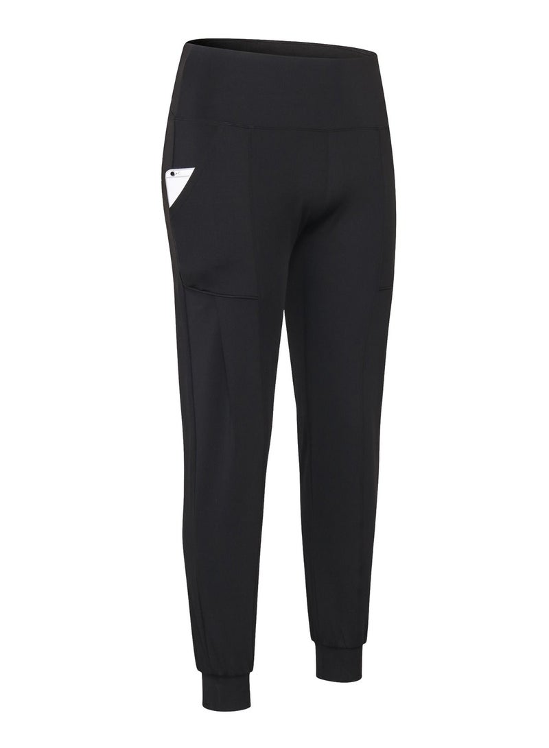 Women Quick Dry Breathable Elastic Pants Black