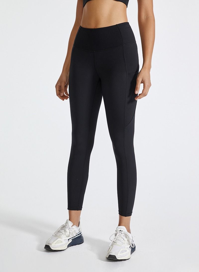 Solid Stretch Yoga Pants Black