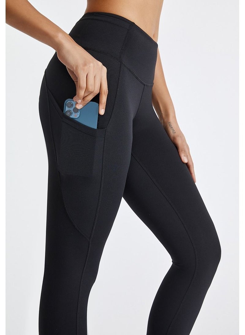 Solid Stretch Yoga Pants Black