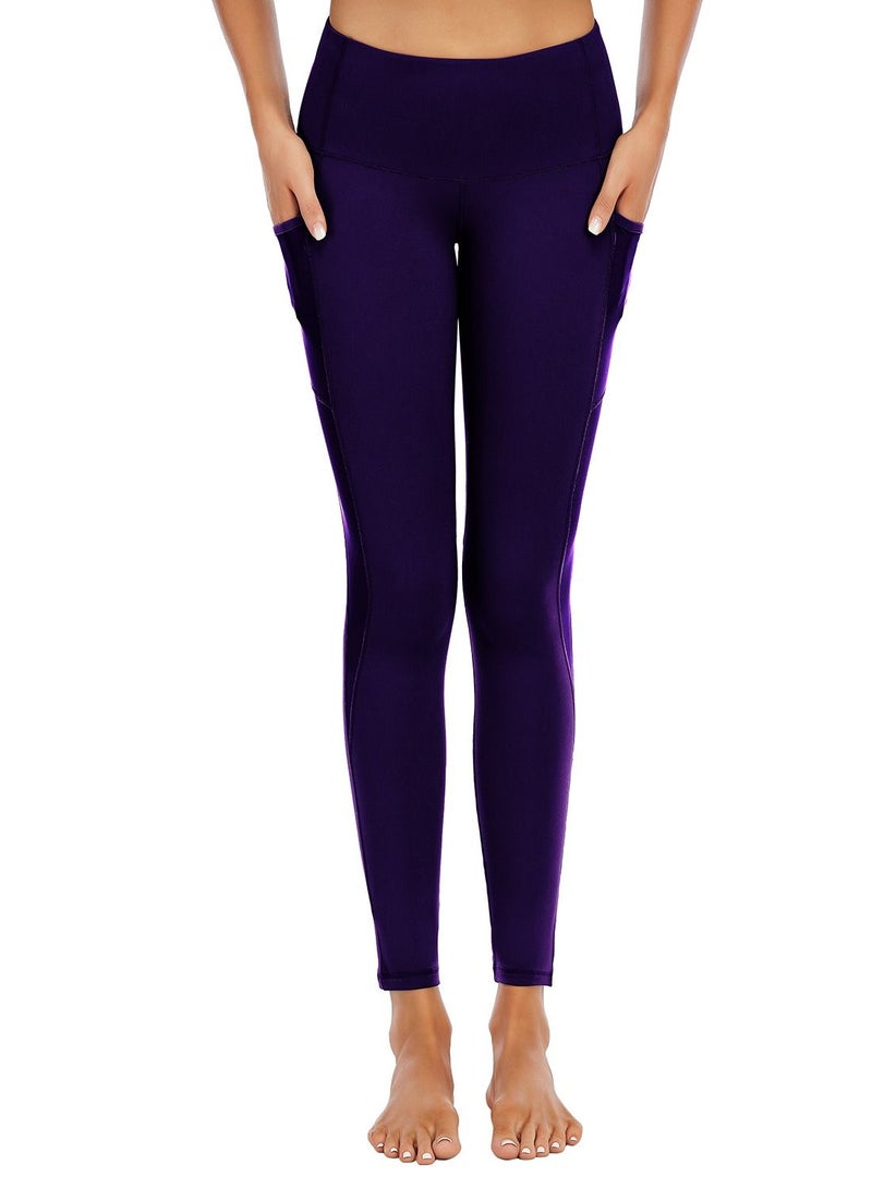 Women Quick Dry Breathable Yoga Pants Purple