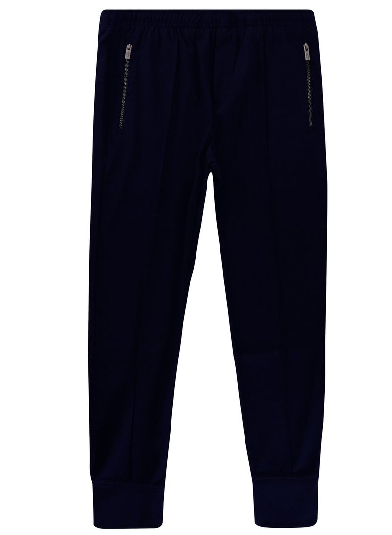 Black zipper type track pants