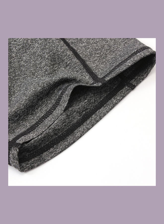 Comfortable High Waist Yoga Shorts Dark Grey