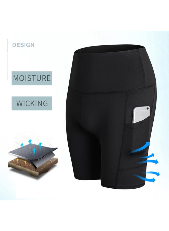 Compression Workout Tights Shorts Black