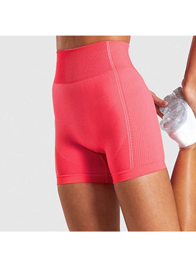 High Waist Skinny Shorts Pink