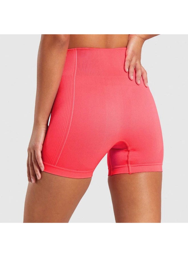 High Waist Skinny Shorts Pink