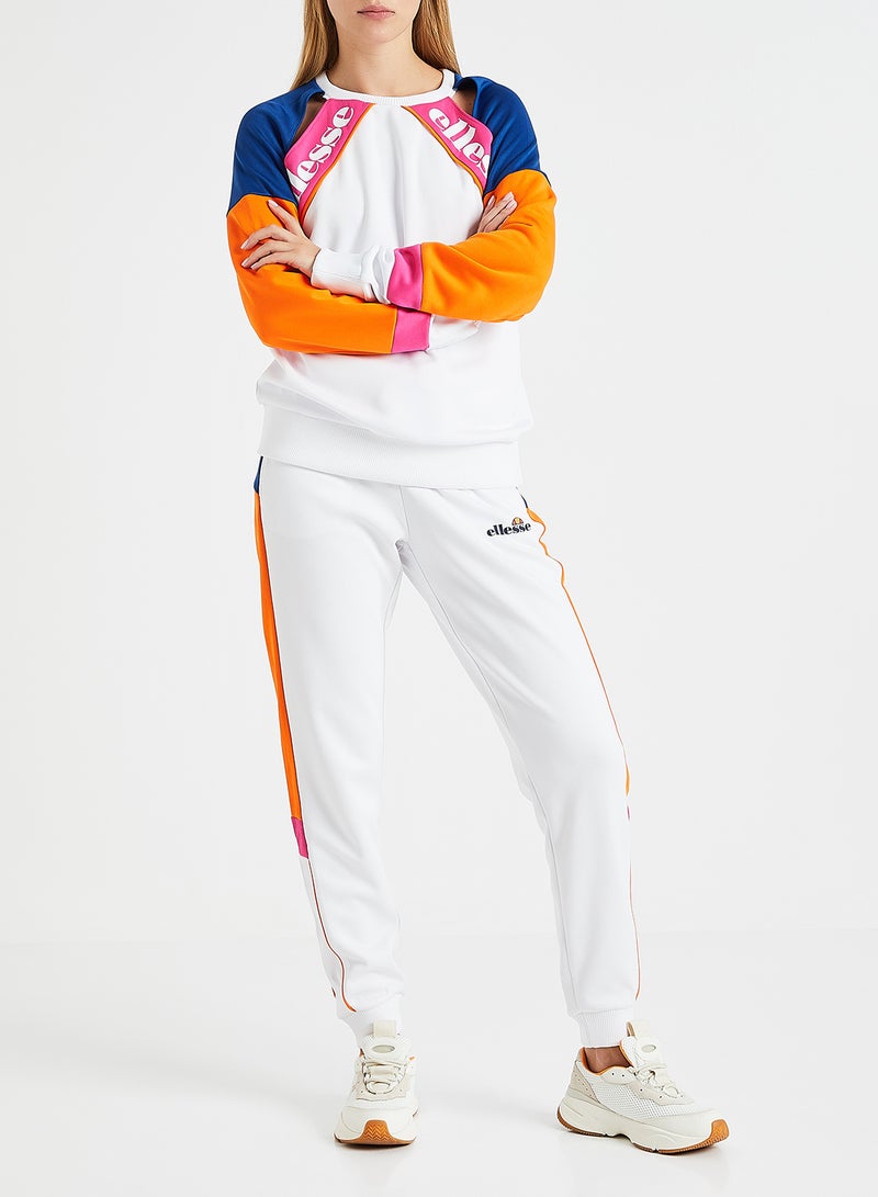 Maura Sweatshirt White/Blue/Orange