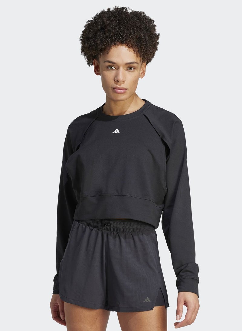 Power Aeroready Crop Cover-Up Sweatshirt