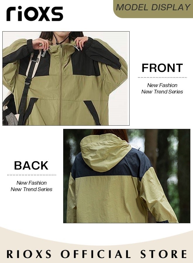 Men's Women's Couple Casual Outdoor Hooded Outdoor Jacket for UV Protection Lightweight and Cool Jacket Quick Drying Sportswear