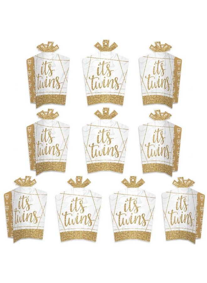 It’S Twins Table Decorations Gold Twins Baby Shower Fold And Flare Centerpieces 10 Count