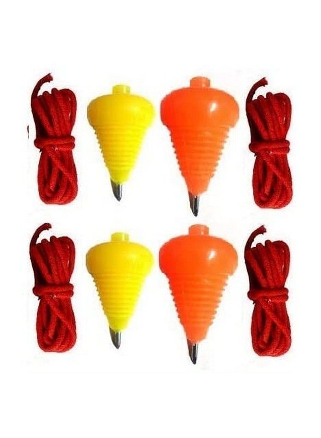 Plastic Spinning Lattu With Thread I Bhawra I Latto I Bambaram I Traditional Indian Game I Outdoor Games I Fun & Therapeutic I Toys For Kids & Adultsmulticolor (Pack Of 4)