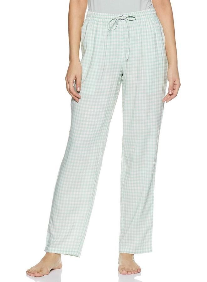 Green Viscose Pyjama Women Single Regular Fit Casual Pyjama