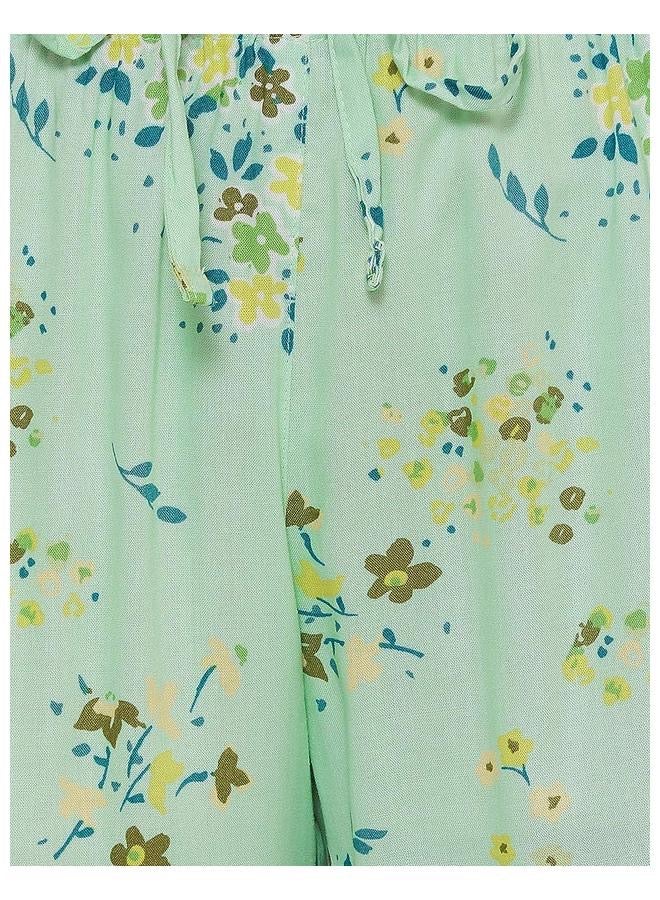 Light Green Viscose Pyjama Women Single Regular Fit Casual Pyjama
