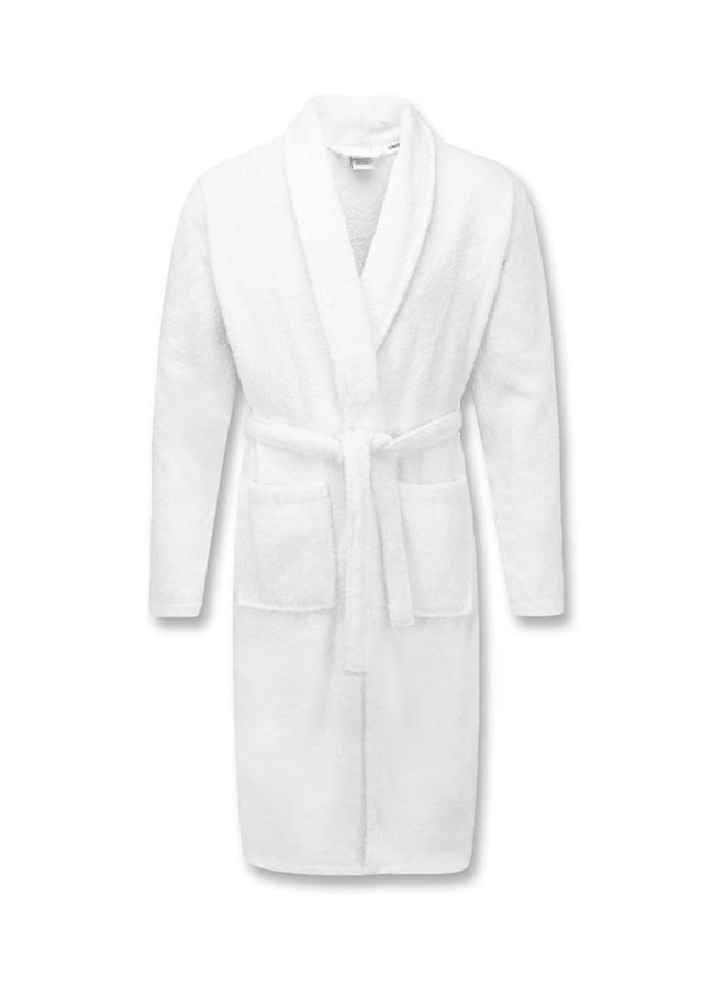 Cotton Bath Robe White Free Size