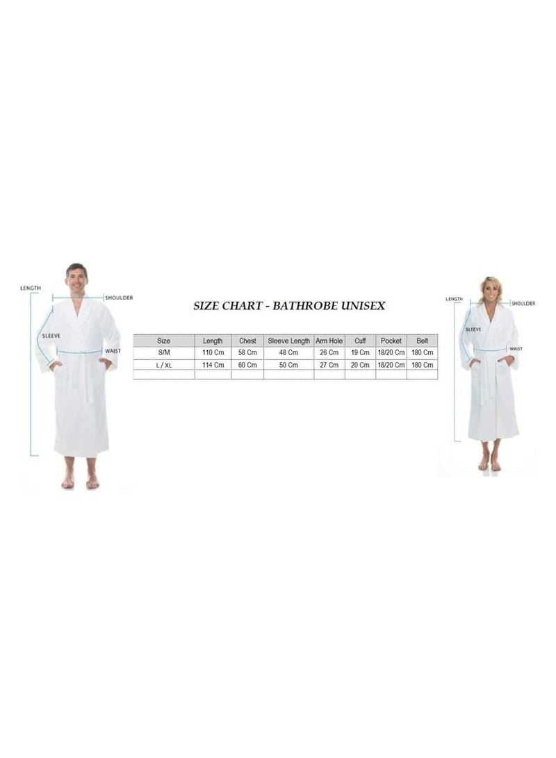 Terry Cotton Kimono Bathrobe, White