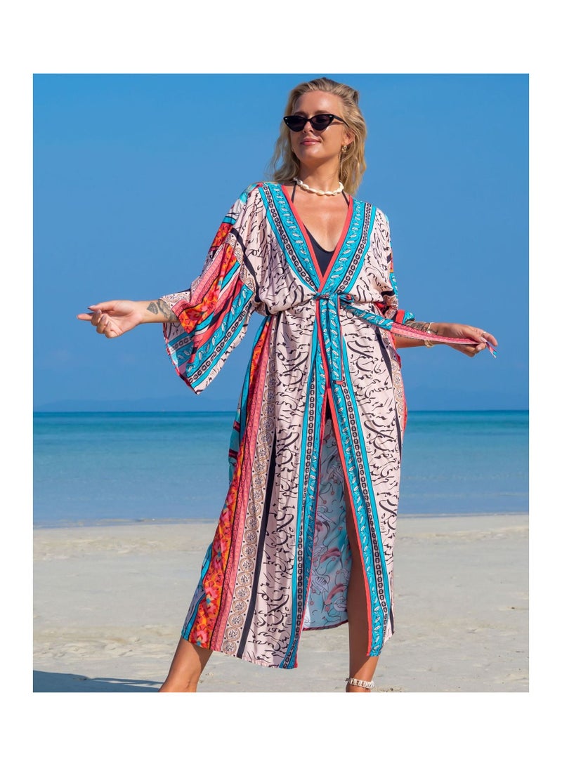 Beach Printed Robe Sunscreen Cover