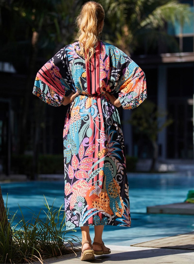 Beach Printed Robe Sunscreen Cover