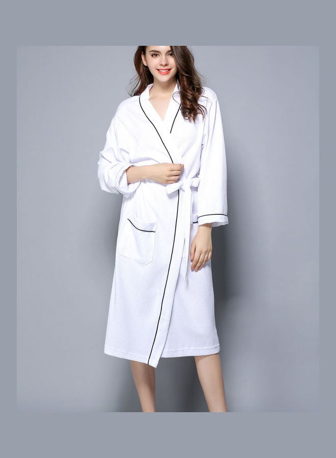 Belted Soft Couples Robe White