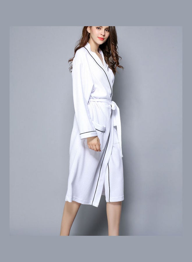 Belted Soft Couples Robe White