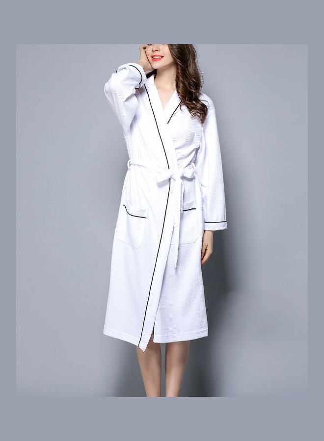 Belted Soft Couples Robe White