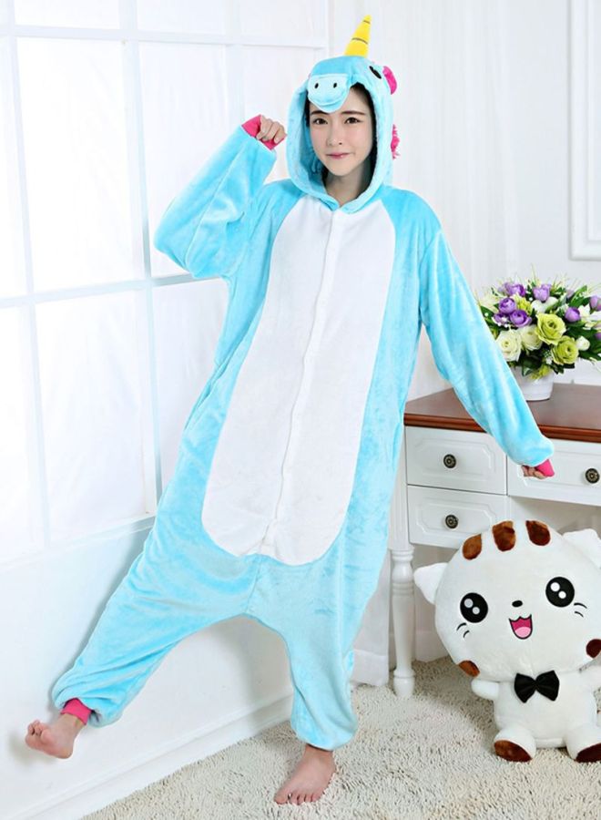 Horse Shaped Comfy Onesie Blue/White/Pink