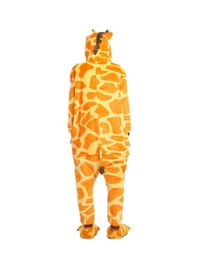 Giraffe Shaped Comfy Onesie Yellow/Brown/White