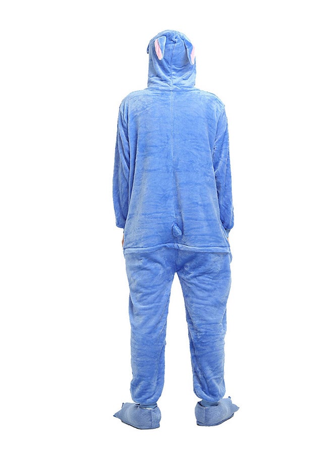 Cartoon Pattern Comfy Onesie Blue/White