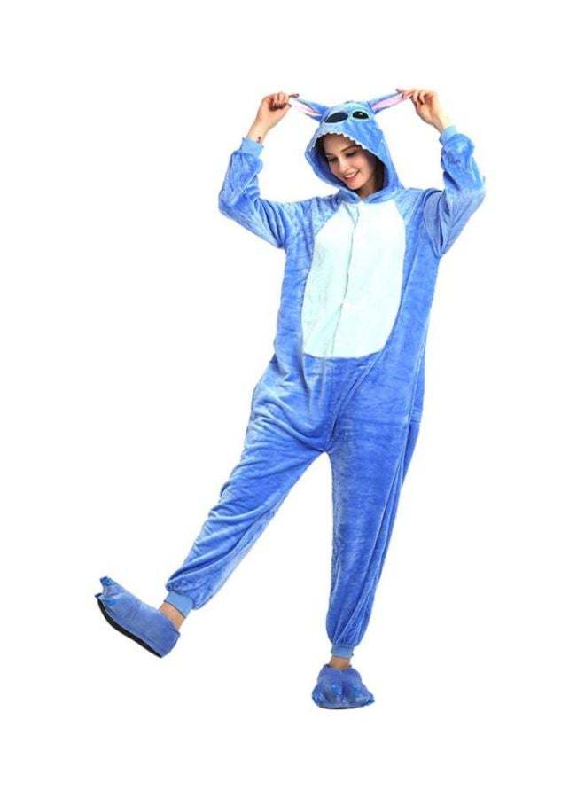 Cartoon Pattern Comfy Onesie Blue/White