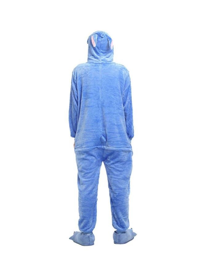 Cartoon Pattern Comfy Onesie Blue/White