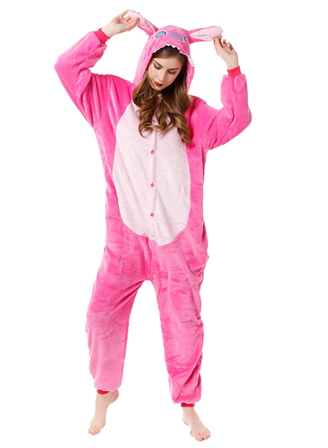 Soft Hooded Onesie Pink