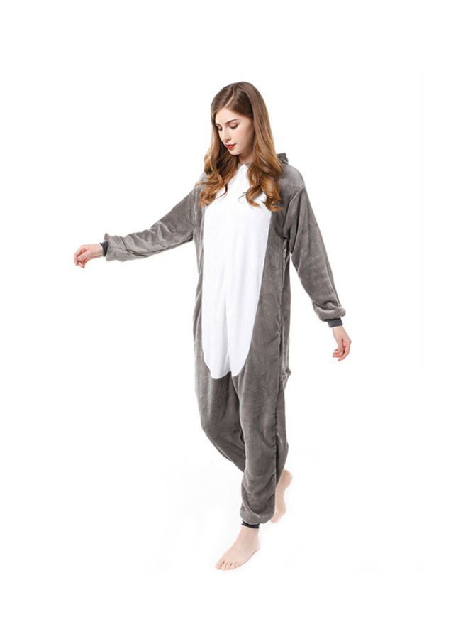 Wolf Themed Onesie Grey/White