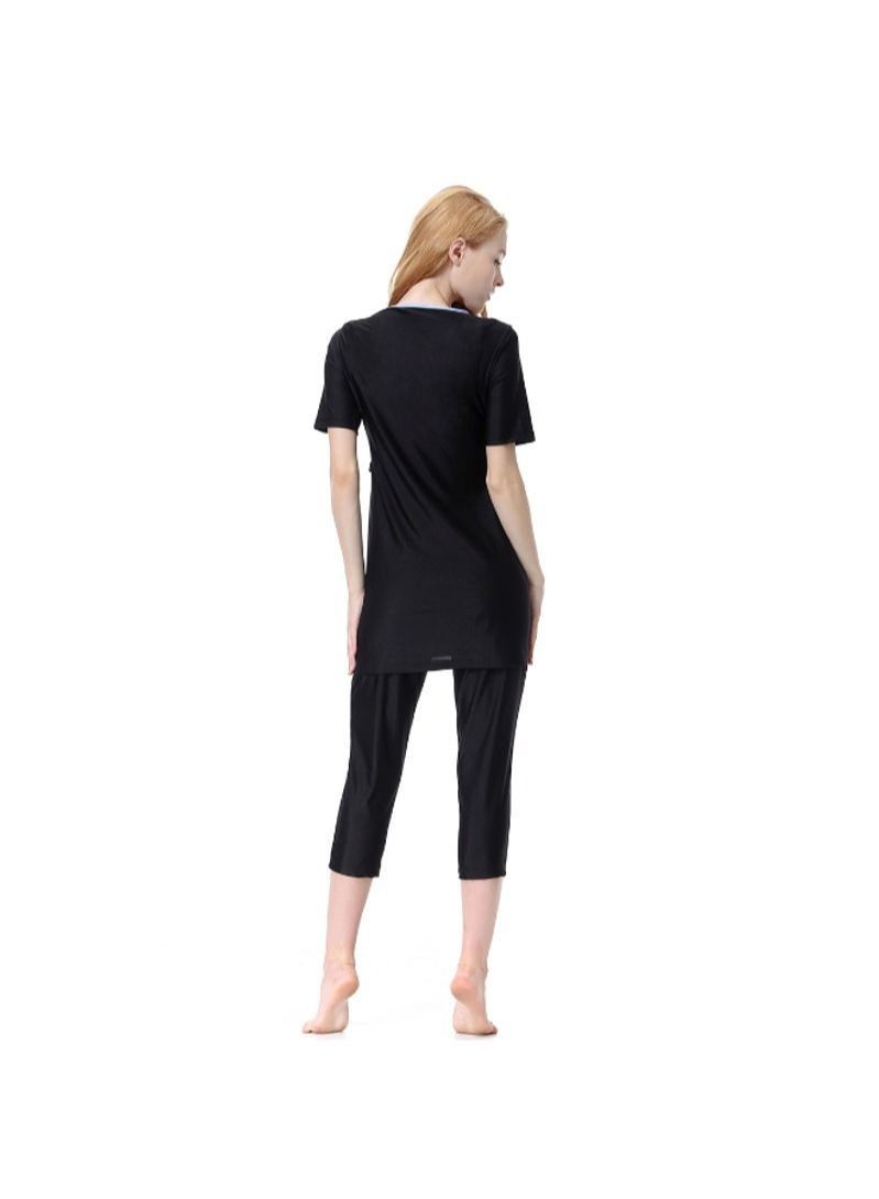 3-Piece Conservative Swimwear Burkinis Set Black