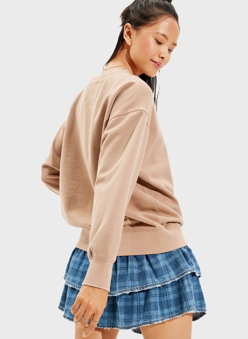 Crew Neck Oversized Sweatshirt